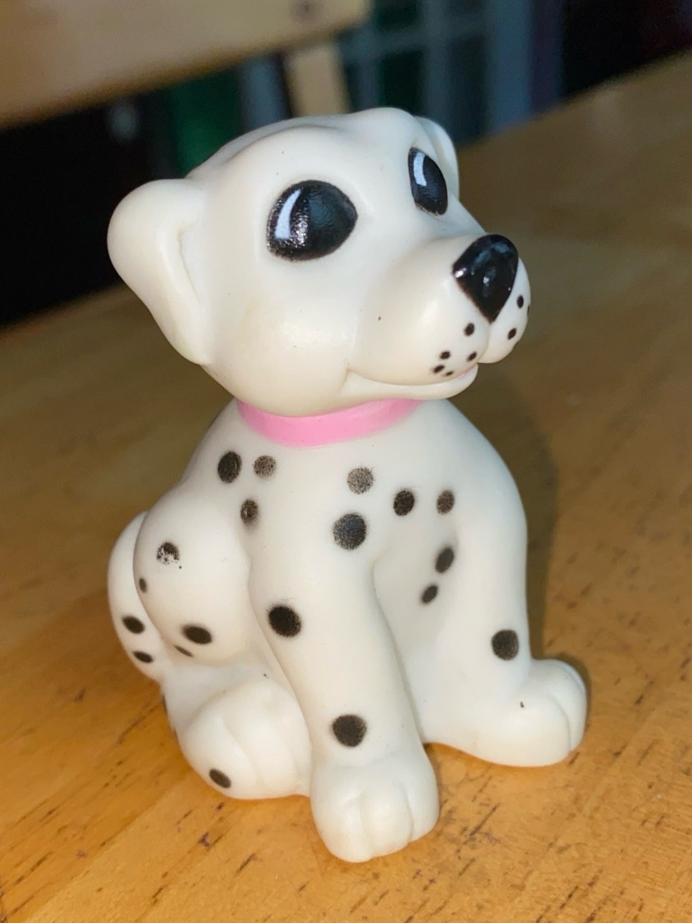 Vintage Dalmatian Vinyl Squeeze Toy Dog Figure by Knobler Intl 1992 2.5”